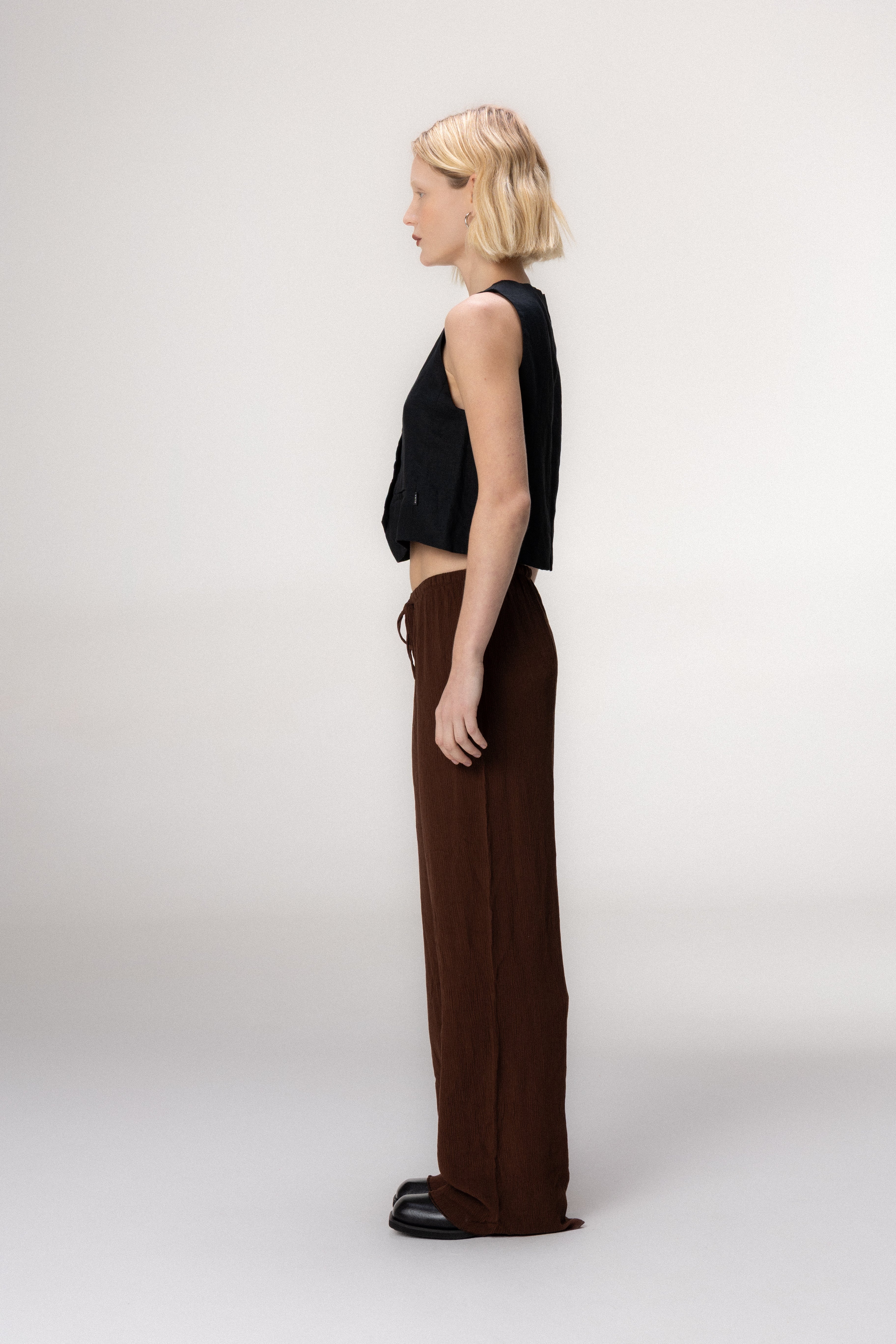 Calça Amarração Marrom