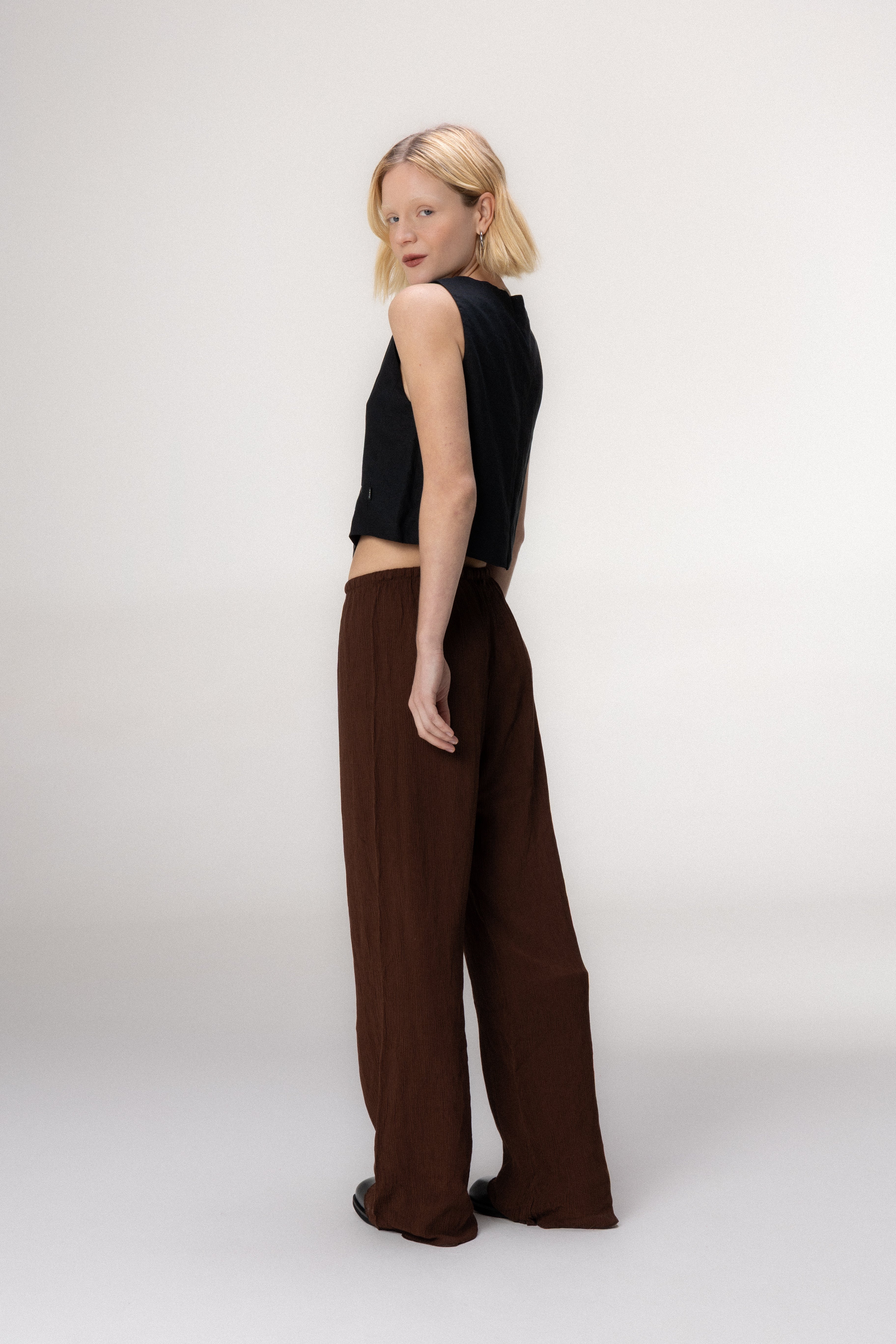 Calça Amarração Marrom