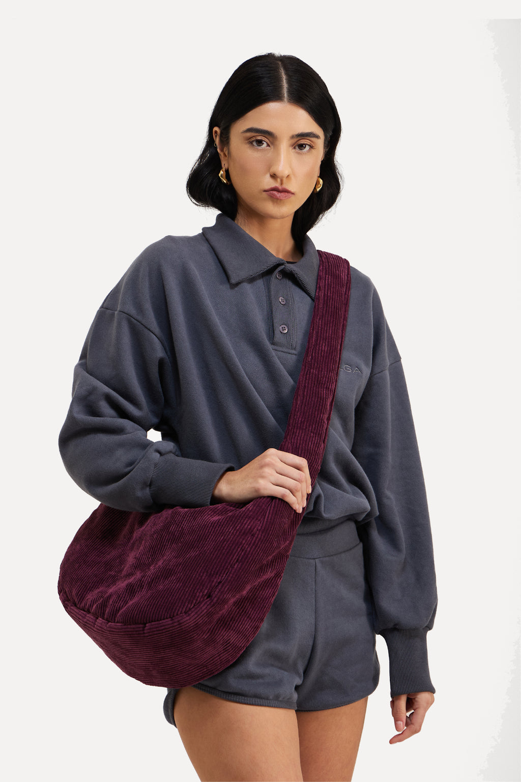 Bolsa Meia Lua Roxo
