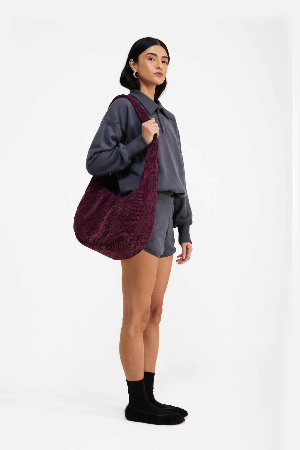 Bolsa Meia Lua Roxo
