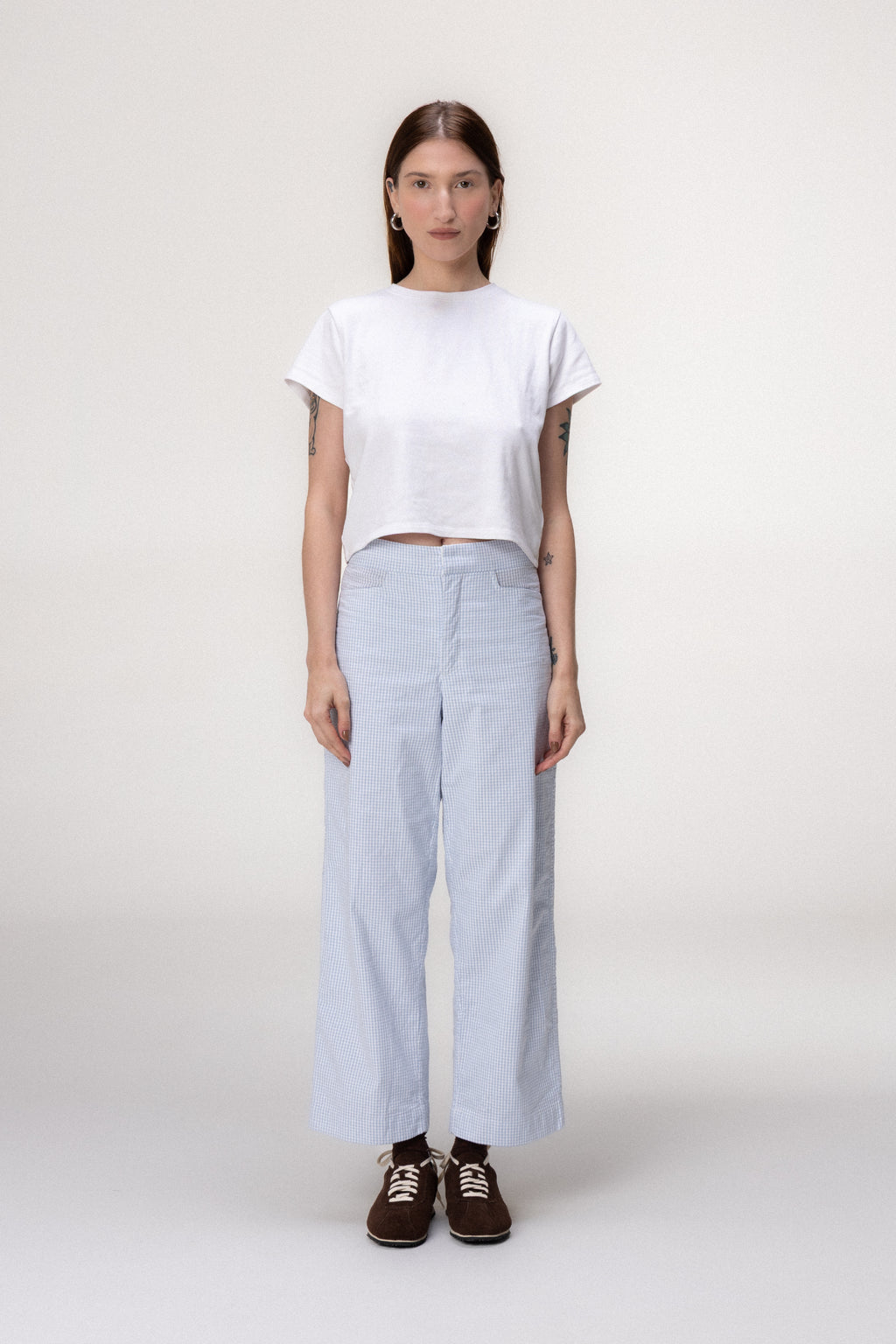 Calça Alfaiataria Vichy Azul