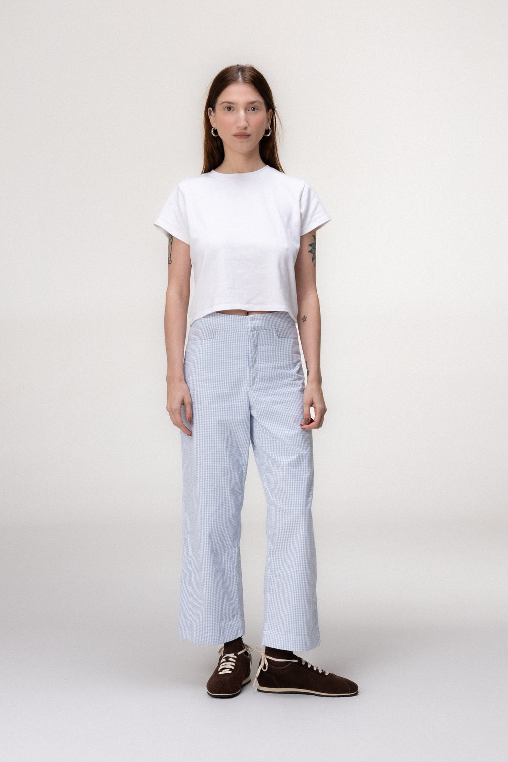 Calça Alfaiataria Vichy Azul