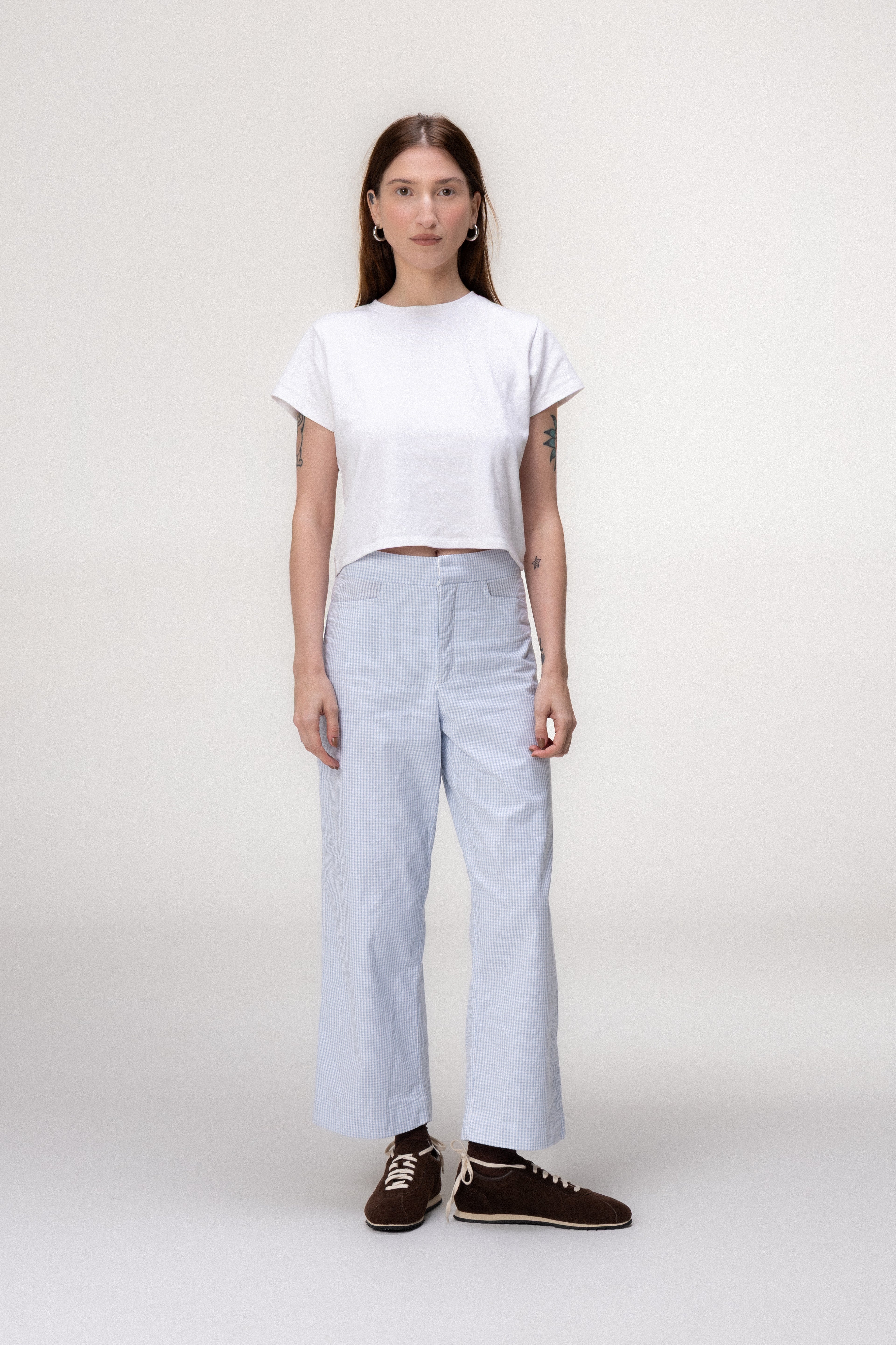 Calça Alfaiataria Vichy Azul