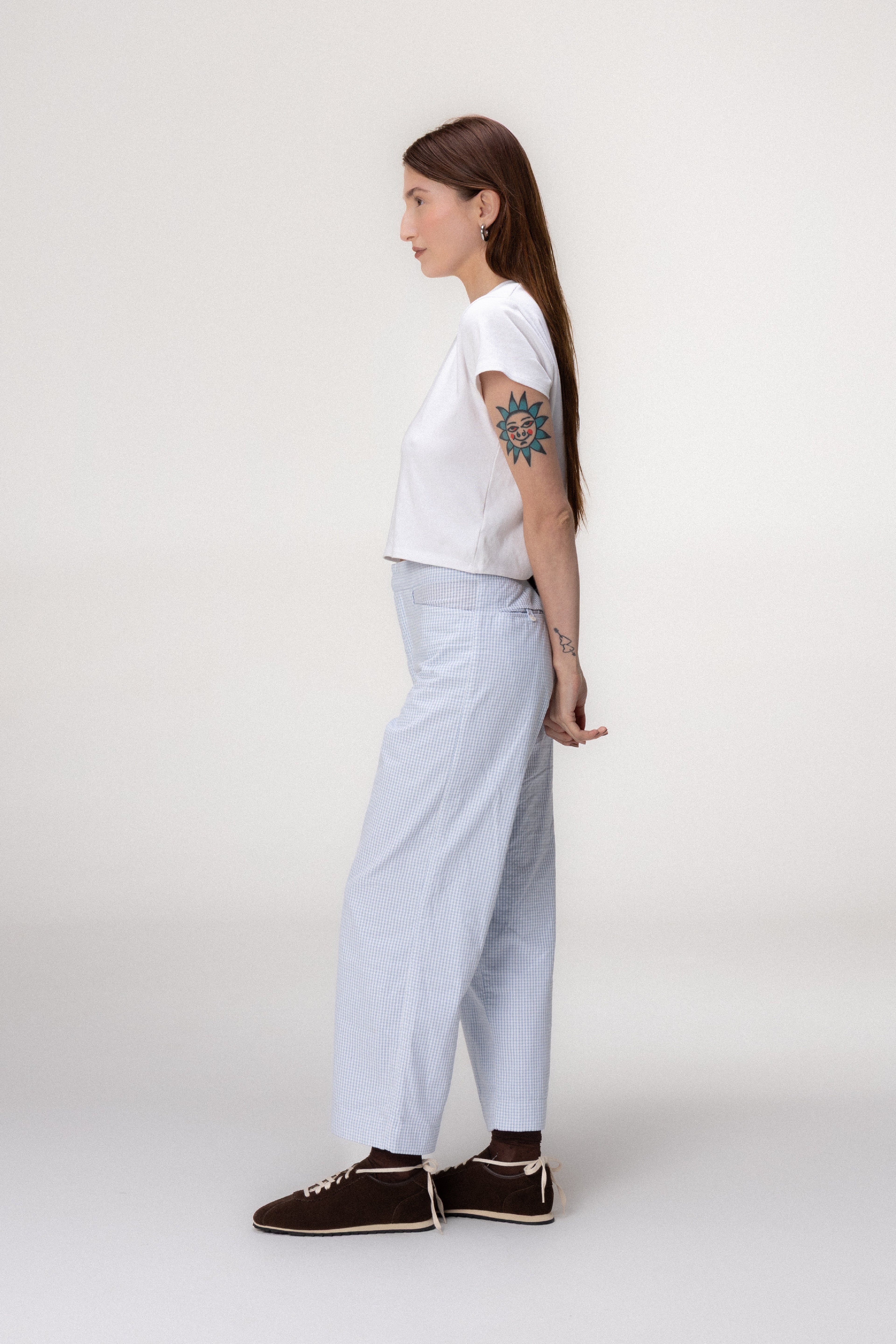 Calça Alfaiataria Vichy Azul