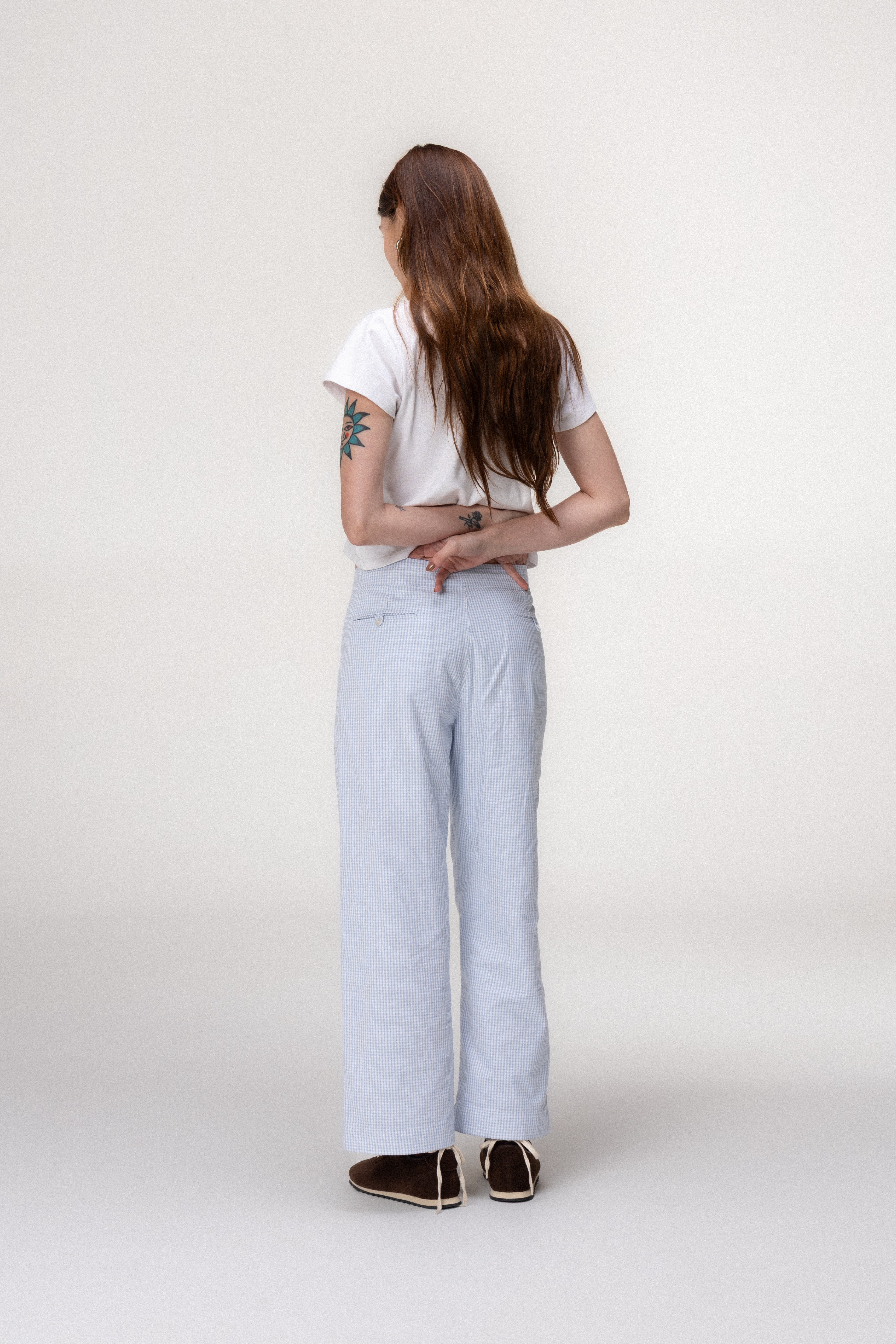 Calça Alfaiataria Vichy Azul