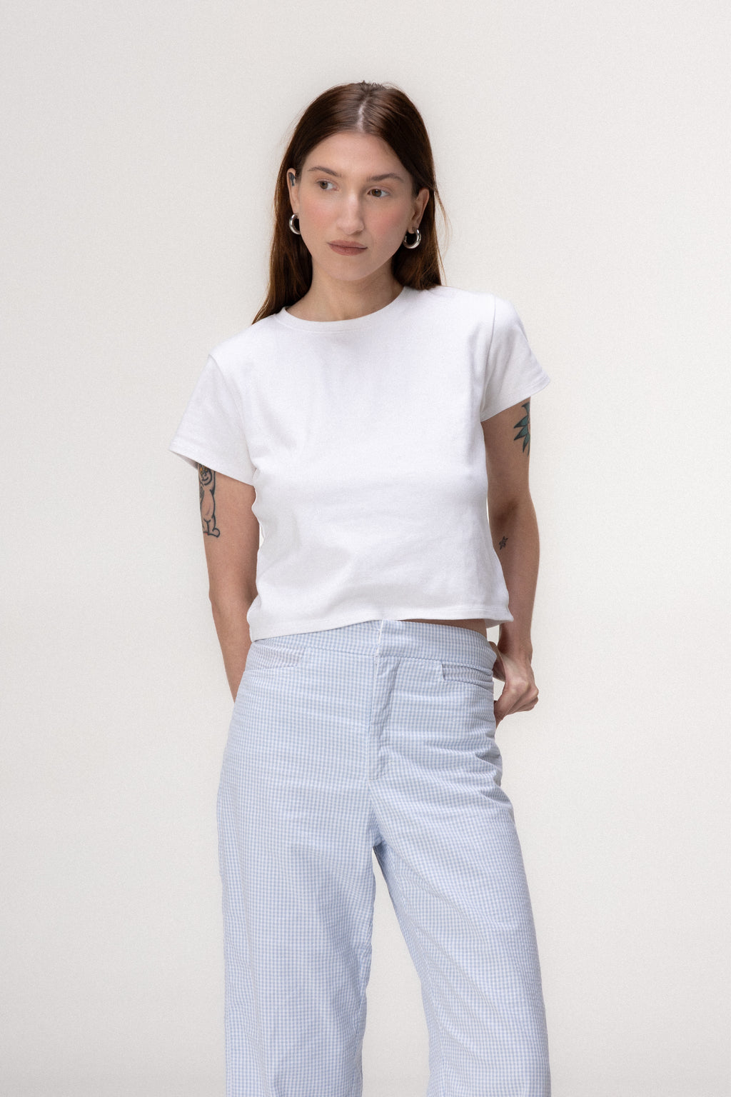 Calça Alfaiataria Vichy Azul