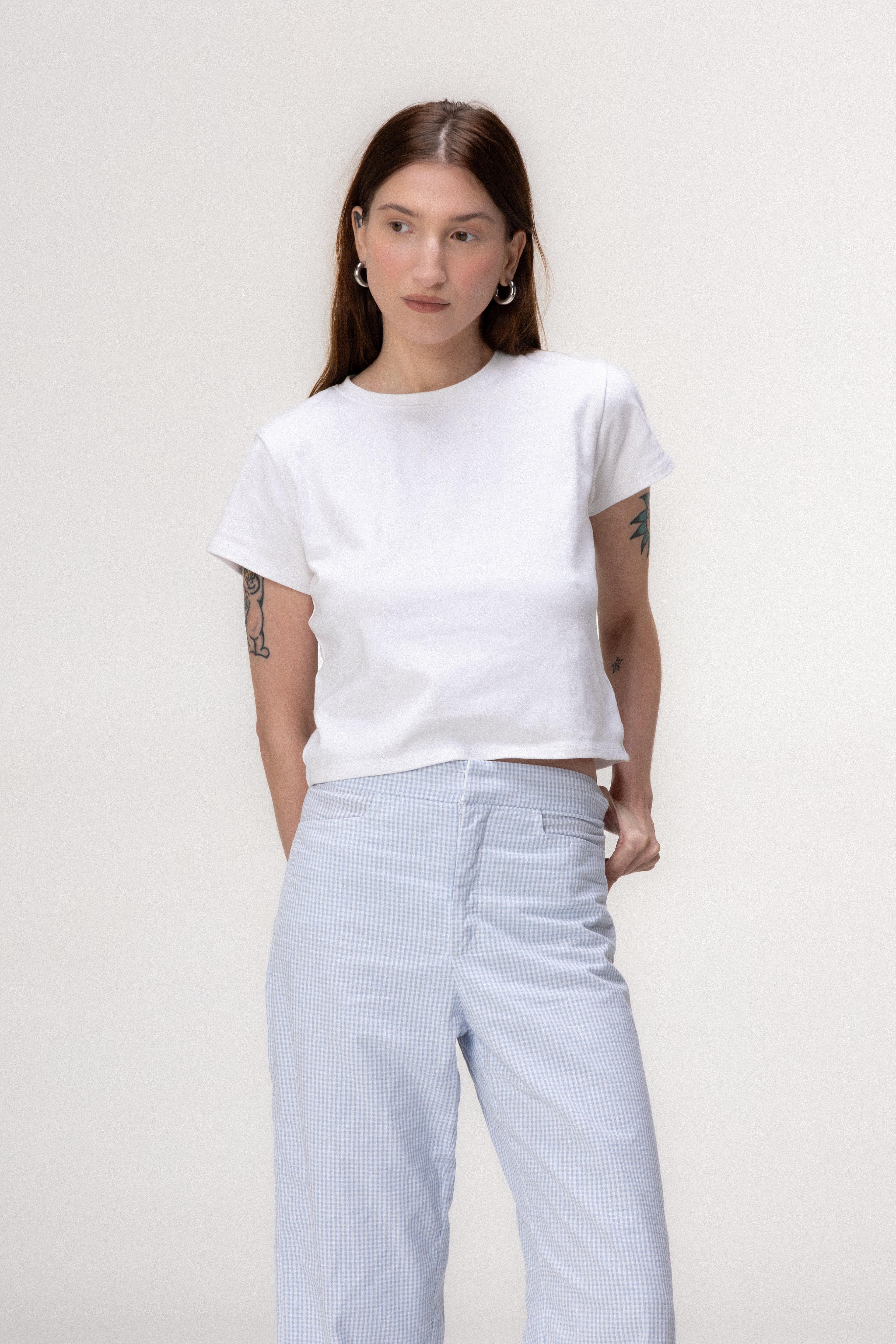 Calça Alfaiataria Vichy Azul