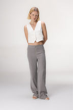 Calça Zíper Cinza