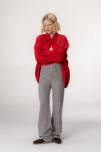 Calça Zíper Cinza