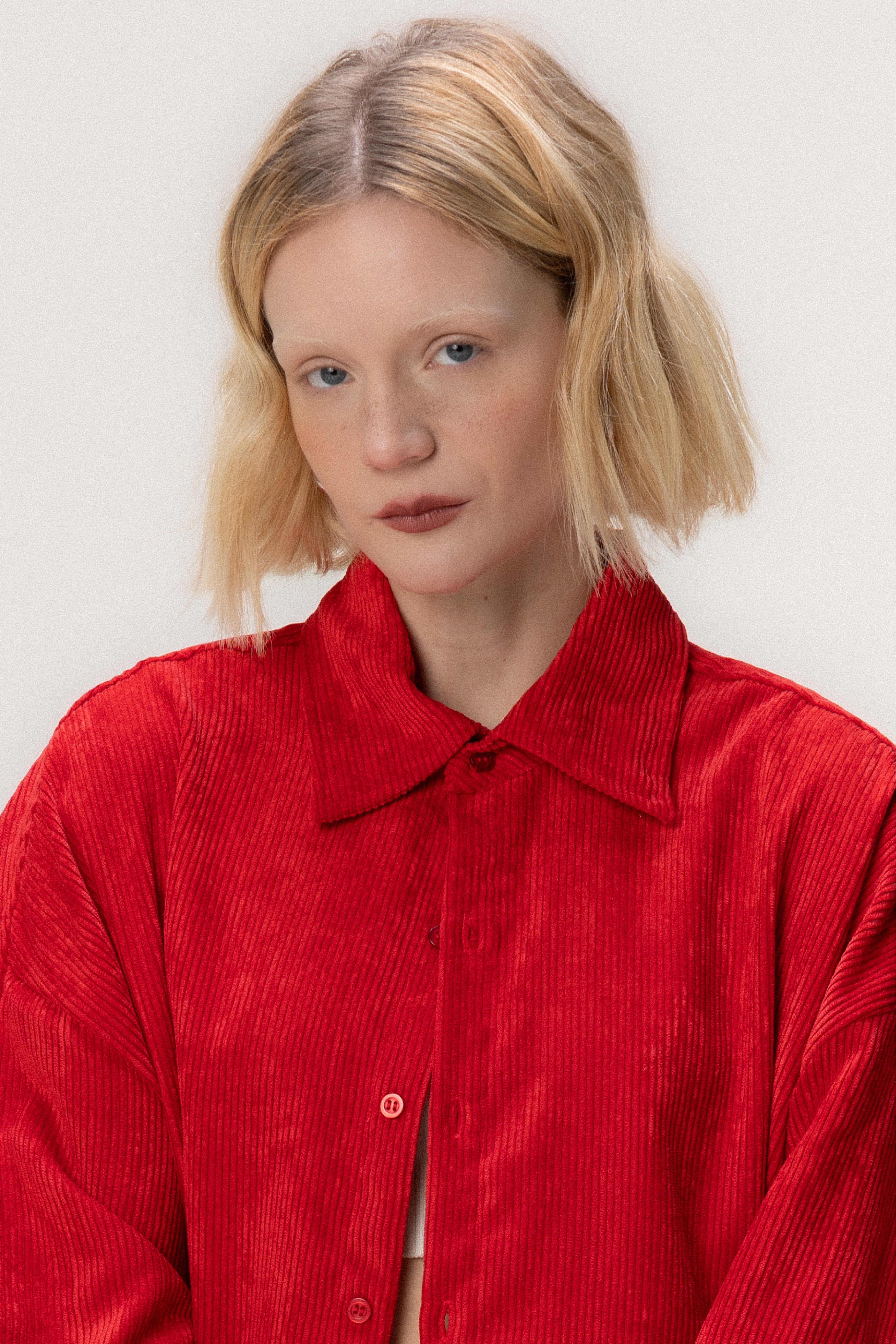 Camisa Cotelê Vermelho