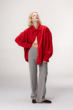 Camisa Cotelê Vermelho