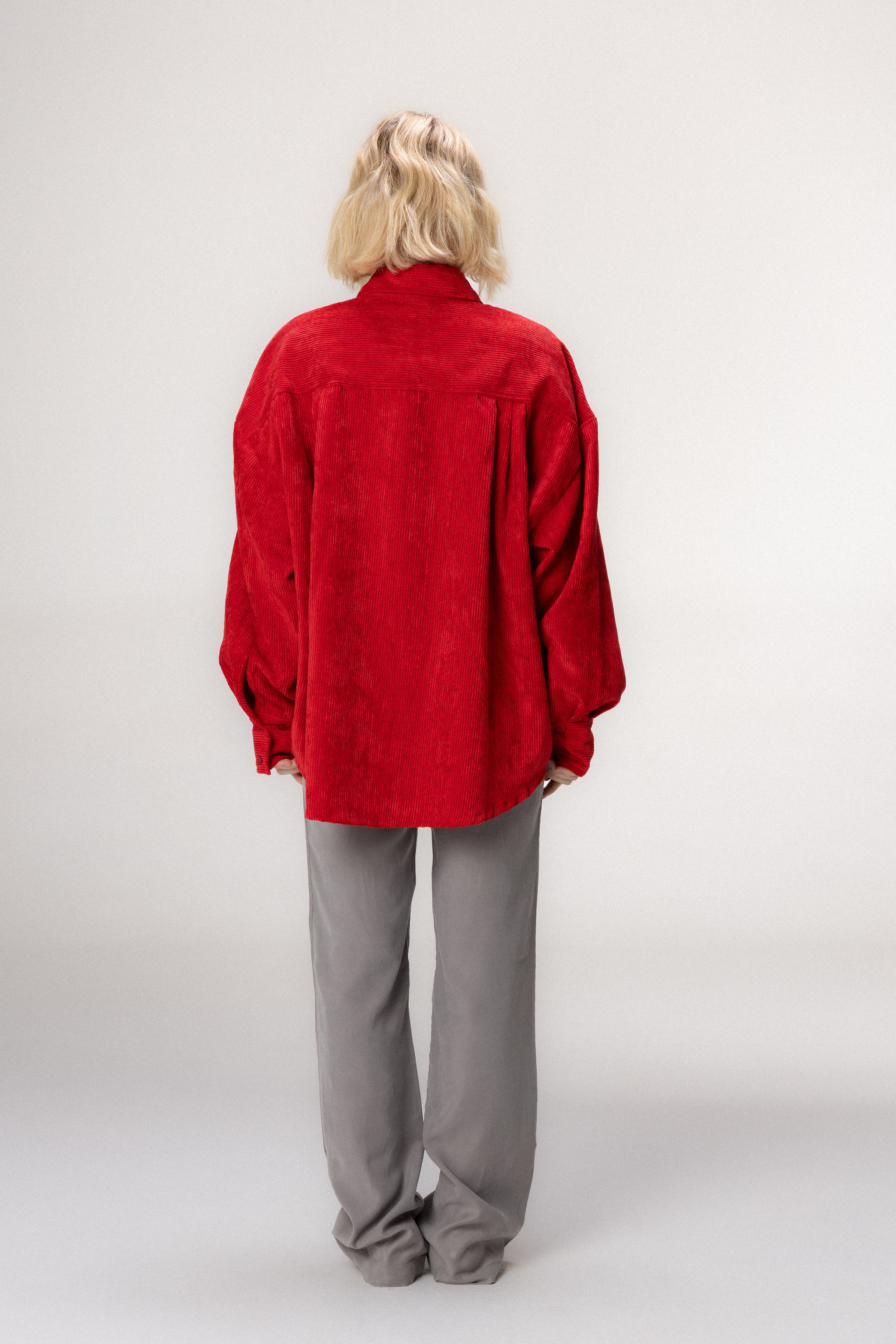 Camisa Cotelê Vermelho