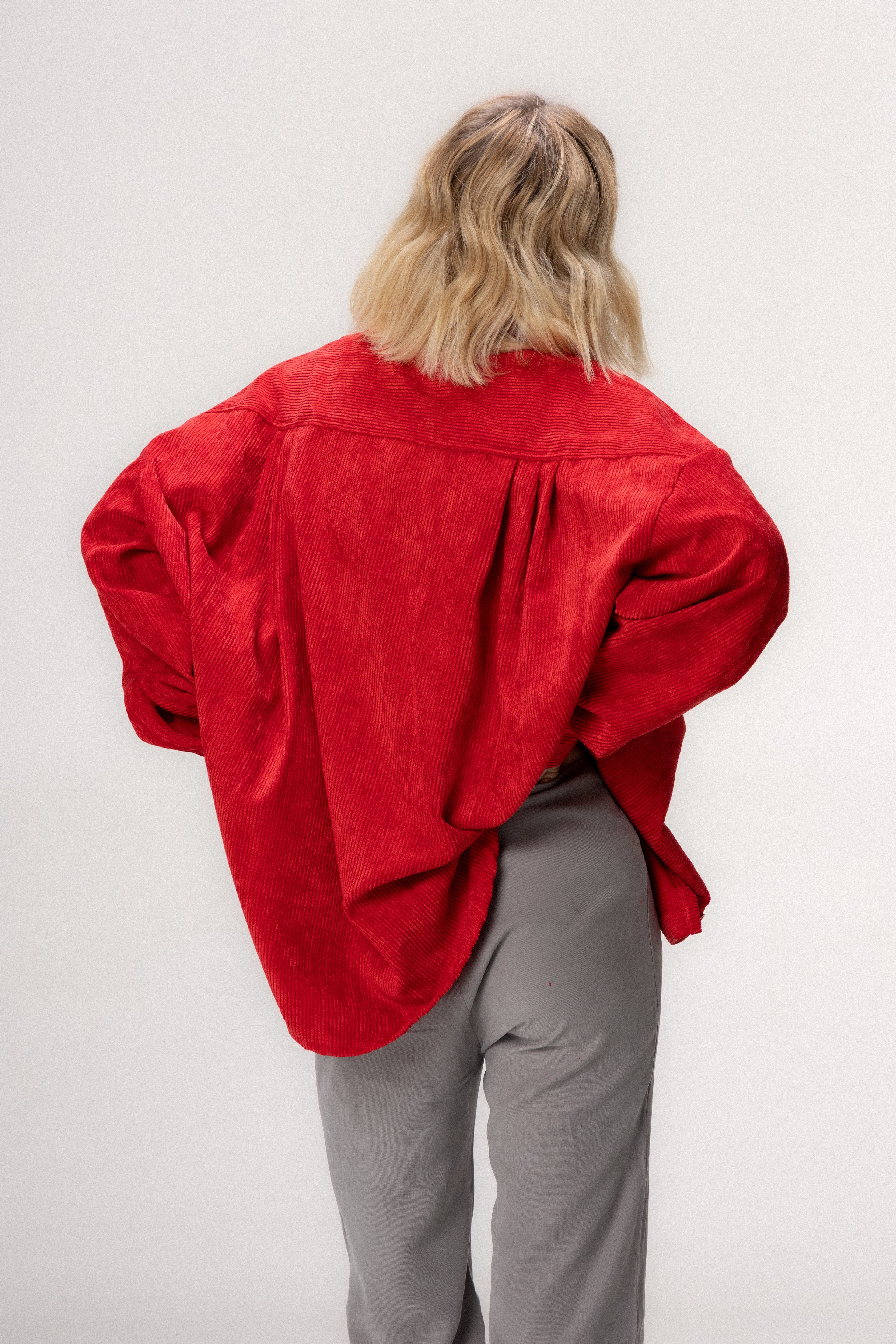 Camisa Cotelê Vermelho