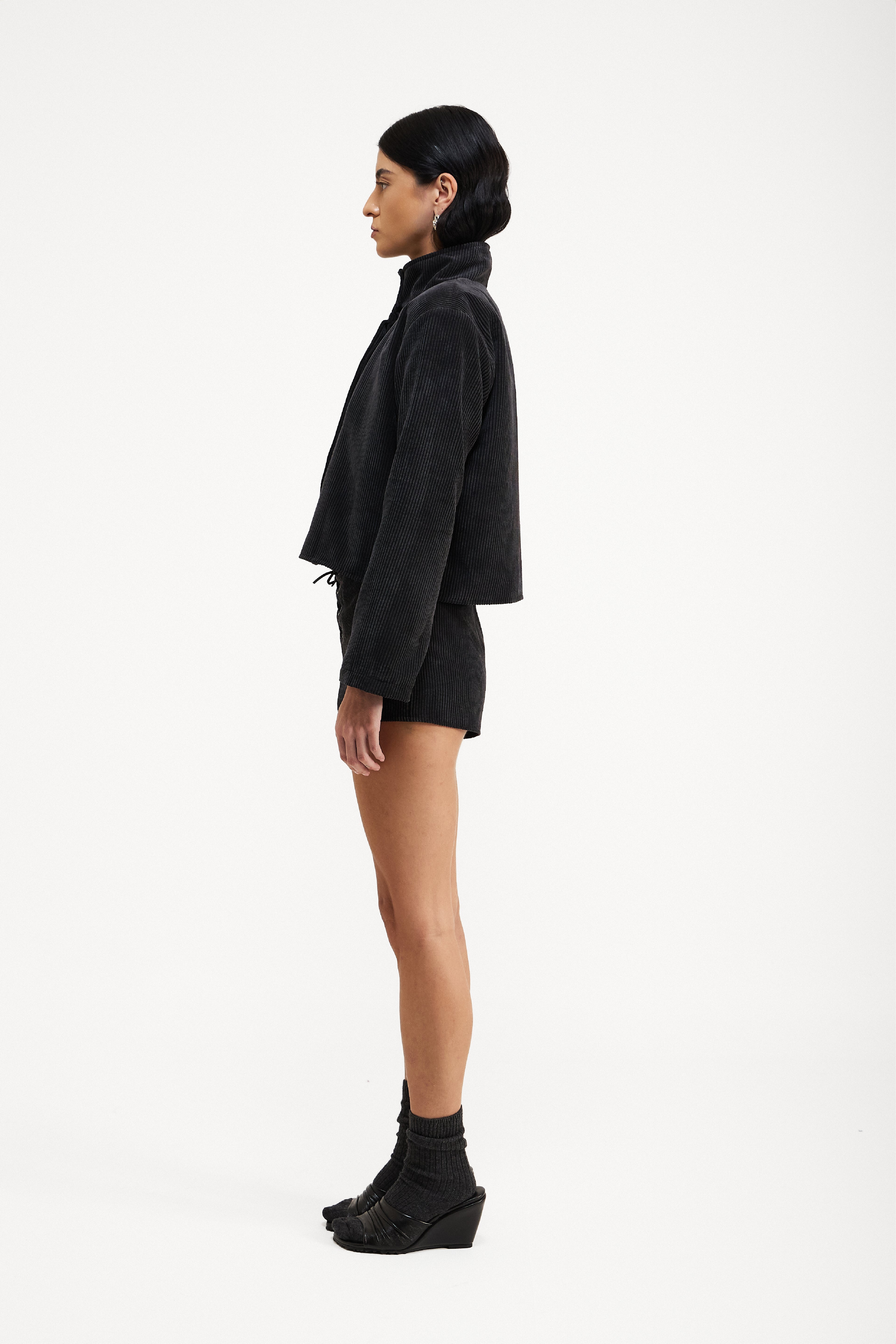 Jaqueta Margot Cotelê Preto