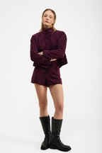 Short Cotelê Roxo