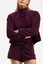 Short Cotelê Roxo