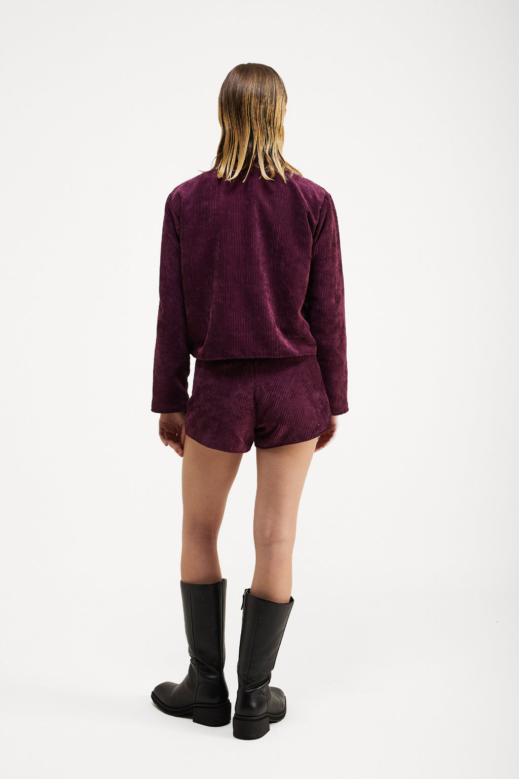 Short Cotelê Roxo