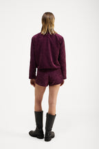 Short Cotelê Roxo