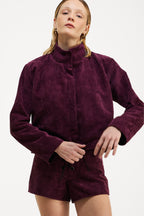 Jaqueta Margot Cotelê Roxo