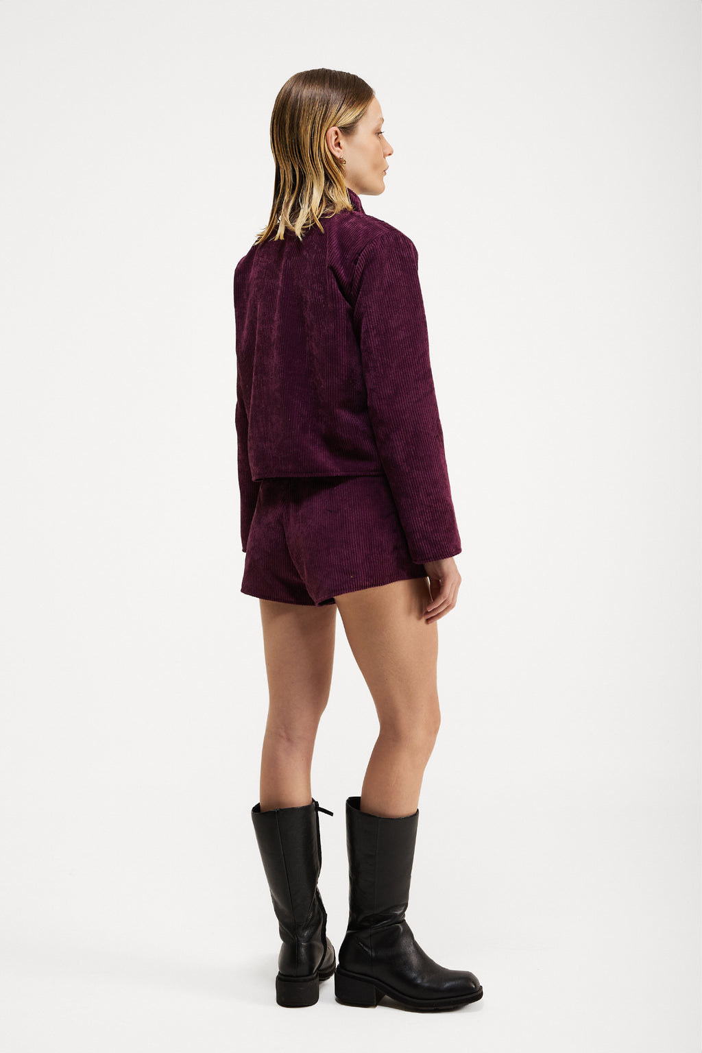 Short Cotelê Roxo