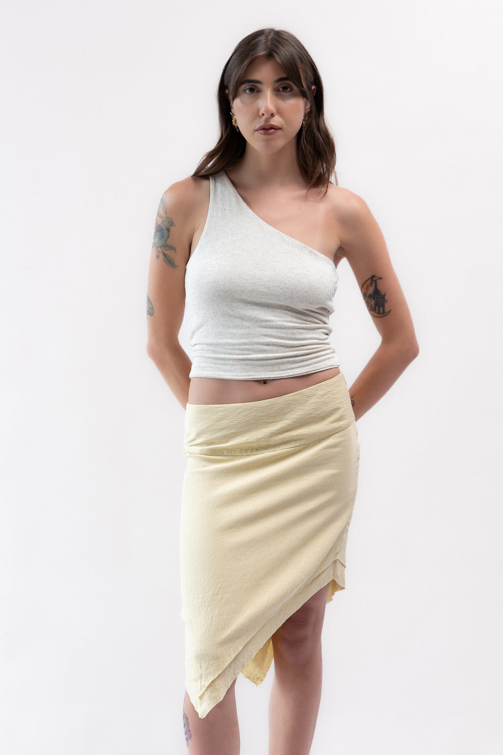 Saia Assimétrica Amarelo