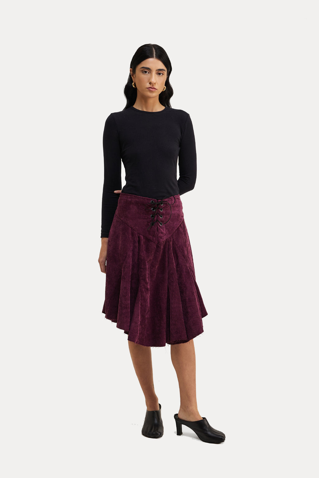 Saia Cotelê Roxo