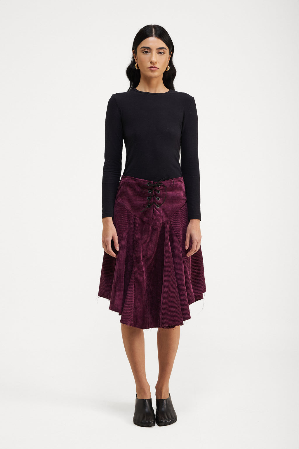 Saia Cotelê Roxo