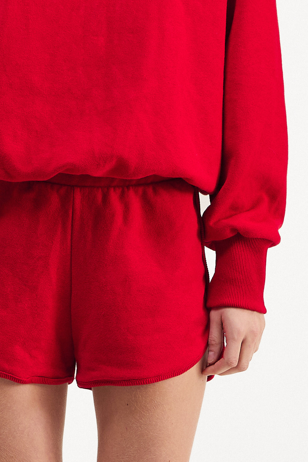 Short Moletom Vermelho