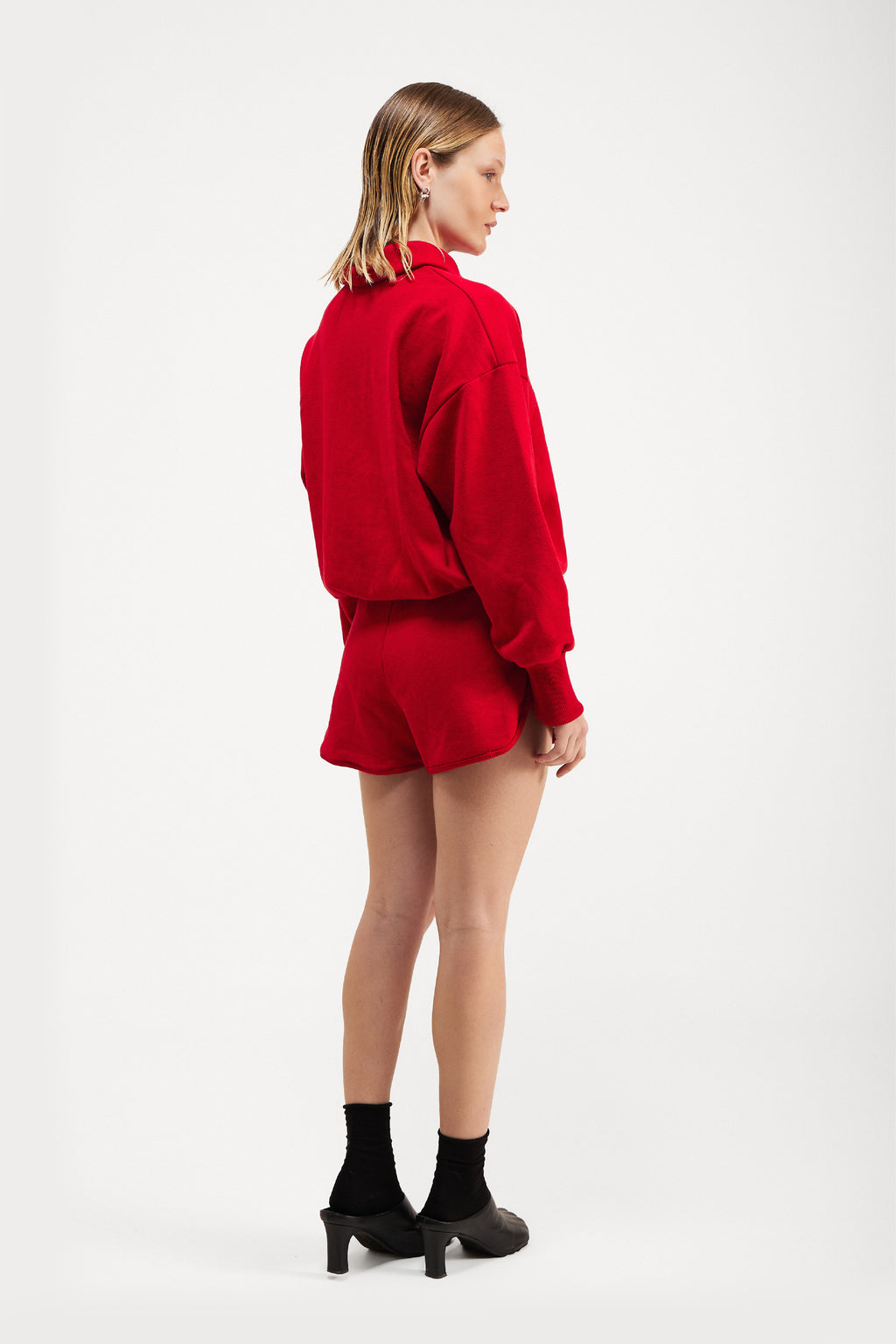 Short Moletom Vermelho