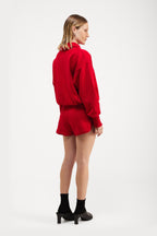 Short Moletom Vermelho