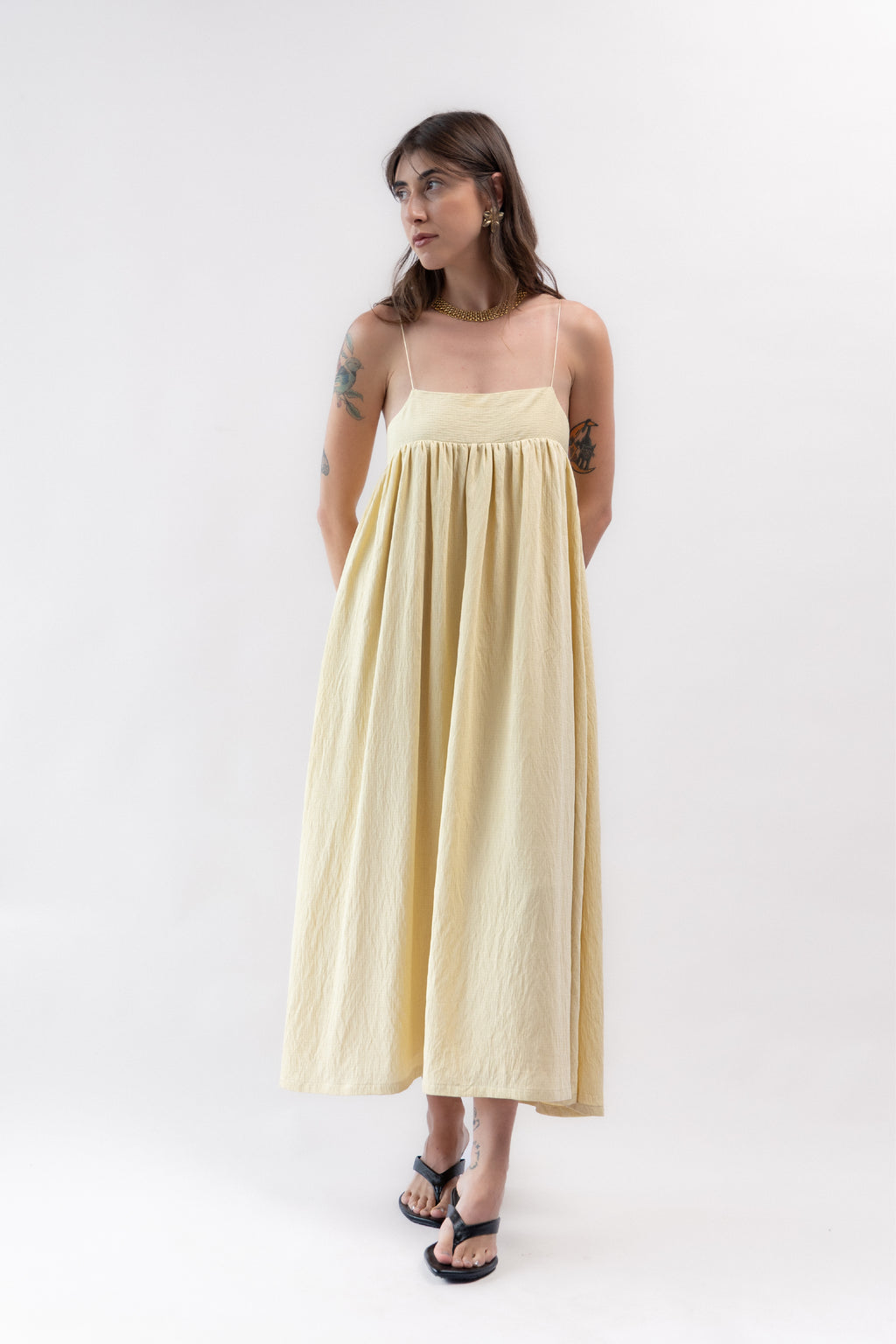 Vestido Amplo Amarelo