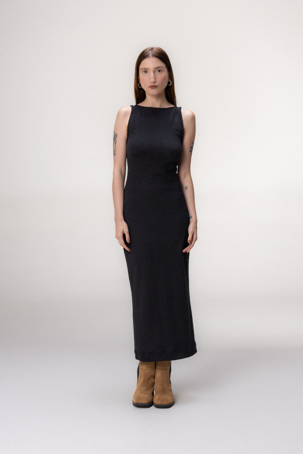 Vestido Midi Tricot Preto