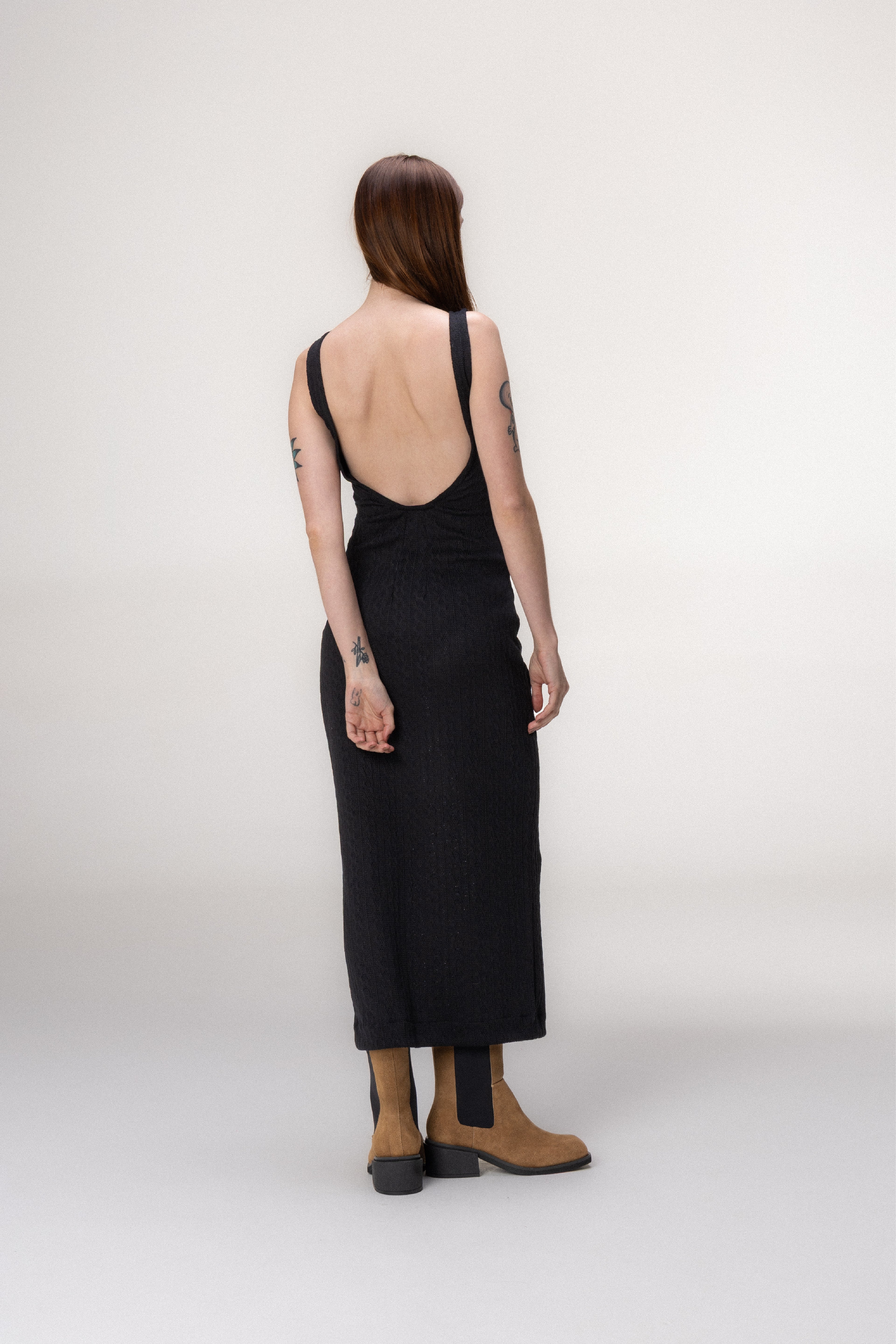 Vestido Midi Tricot Preto