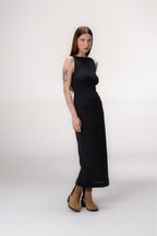 Vestido Midi Tricot Preto