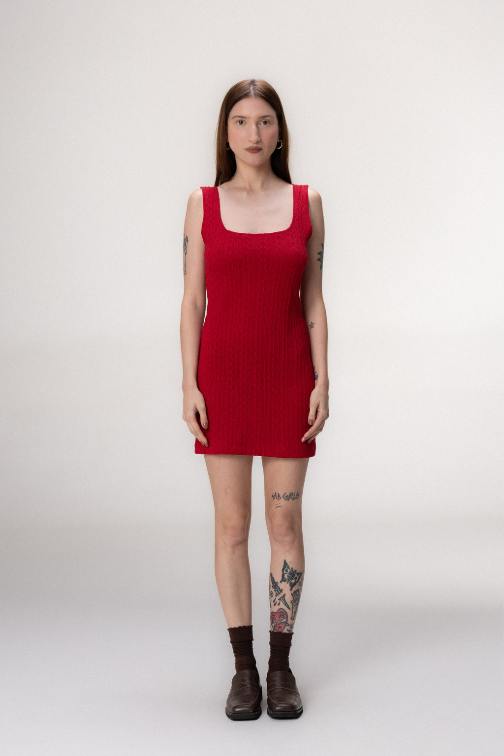 Vestido Curto Tricot Vermelho