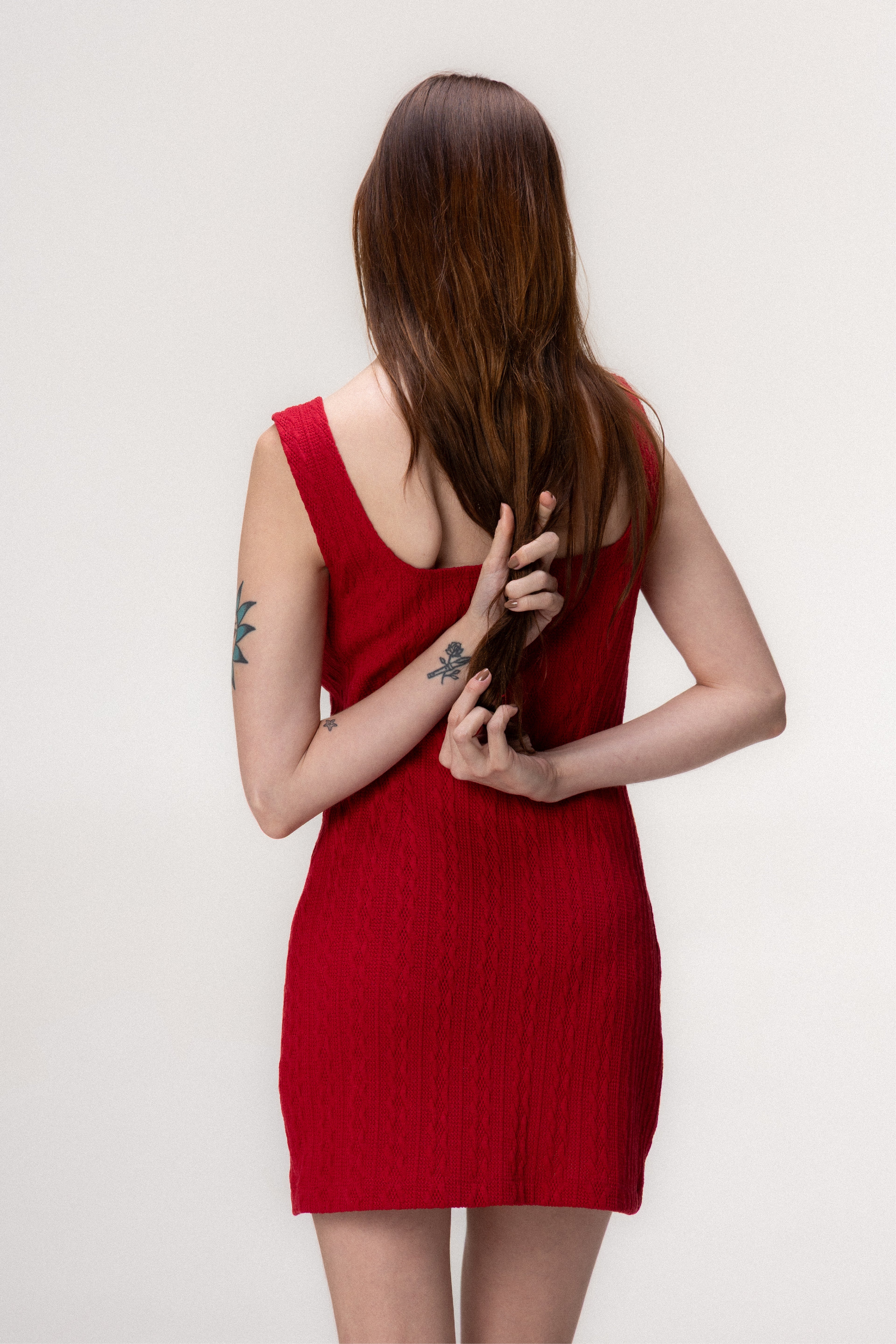 Vestido Curto Tricot Vermelho