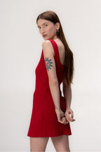Vestido Curto Tricot Vermelho